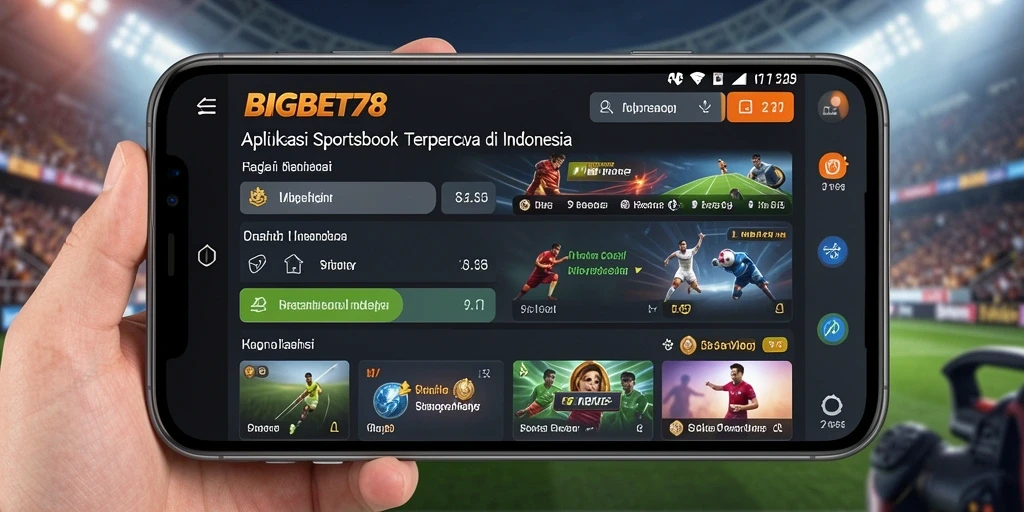 Tampilan gameplay menarik dari aplikasi Sportsbook BIGBET78.