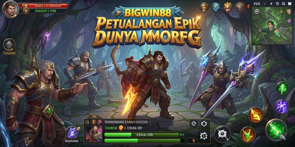 Tampilan gameplay yang mendebarkan dari BIGWIN88 MMORPG.