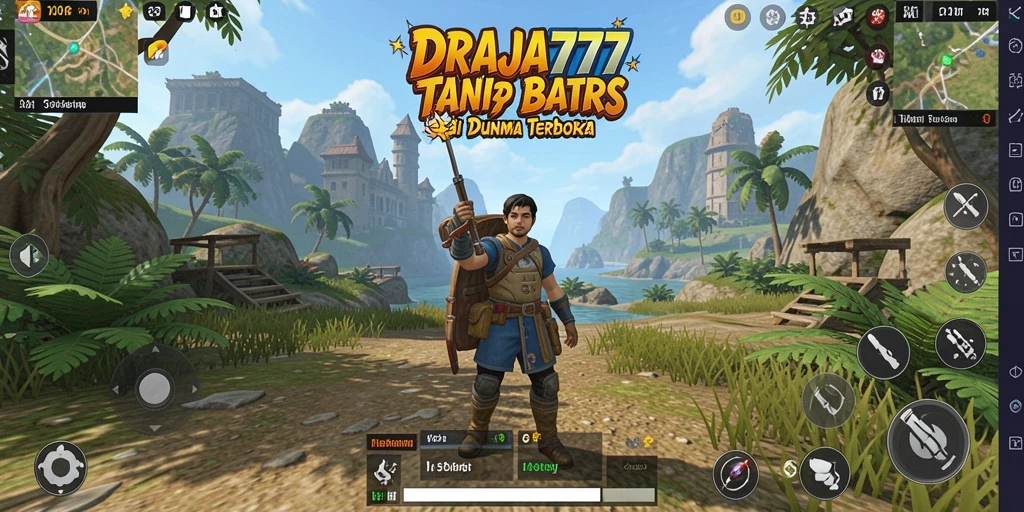 Screenshot utama menampilkan gameplay eksplorasi dunia terbuka.