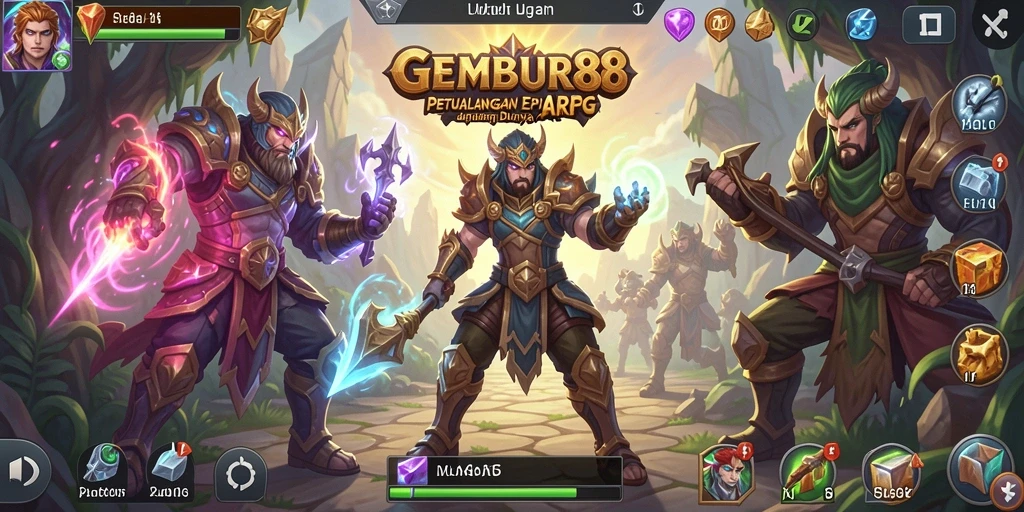 GAMBAR MENARIK DARI GAMEPLAY GEMBUR88 DENGAN AKSI PERANG YANG HEBOH.