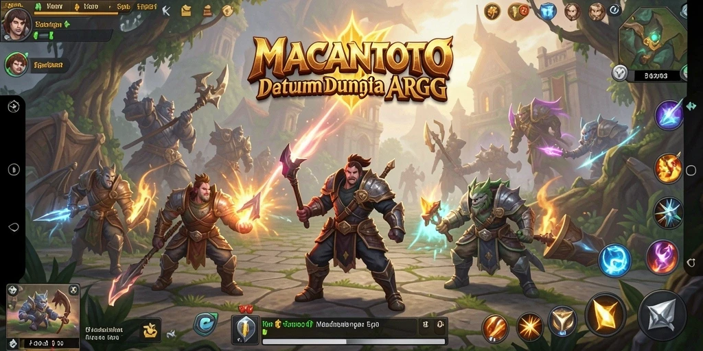 Screenshot gameplay ARPG yang penuh aksi dan visual menakjubkan.