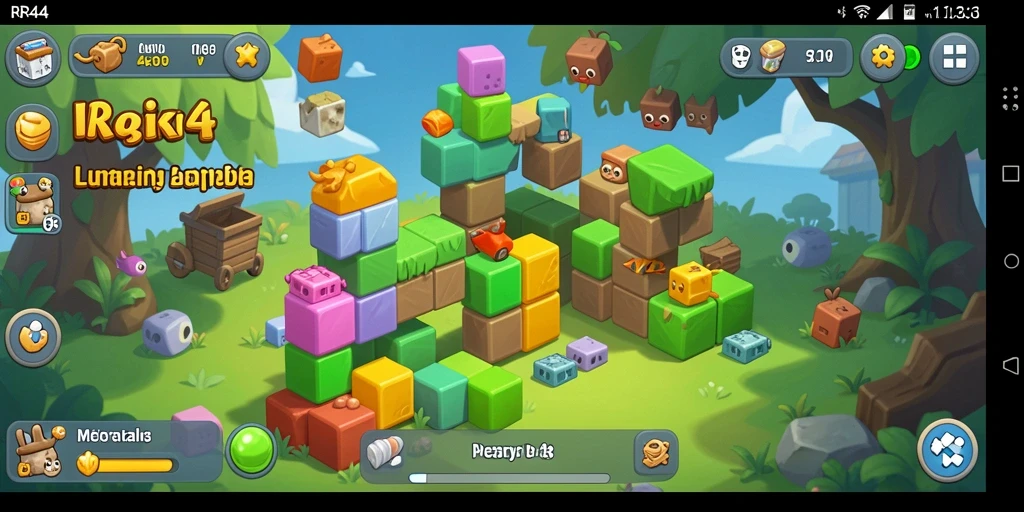 Screenshot gameplay RR44 menampilkan tantangan puzzle yang menarik.